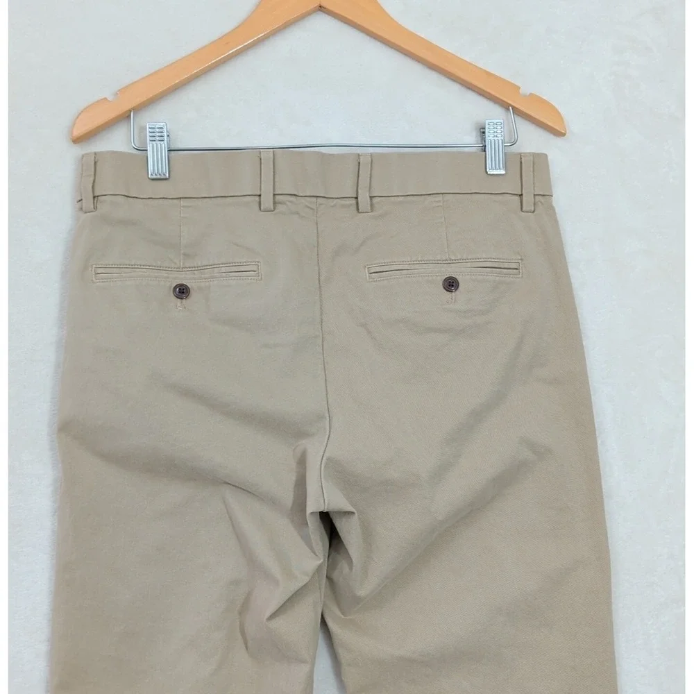 GAP Chino Pants Mens 32x34 Khaki Tan Straight Stretch Business Casual Preppy‎